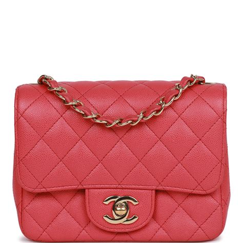 chanel pink square mini classic flap with light gold hardware|chanel mini flap price.